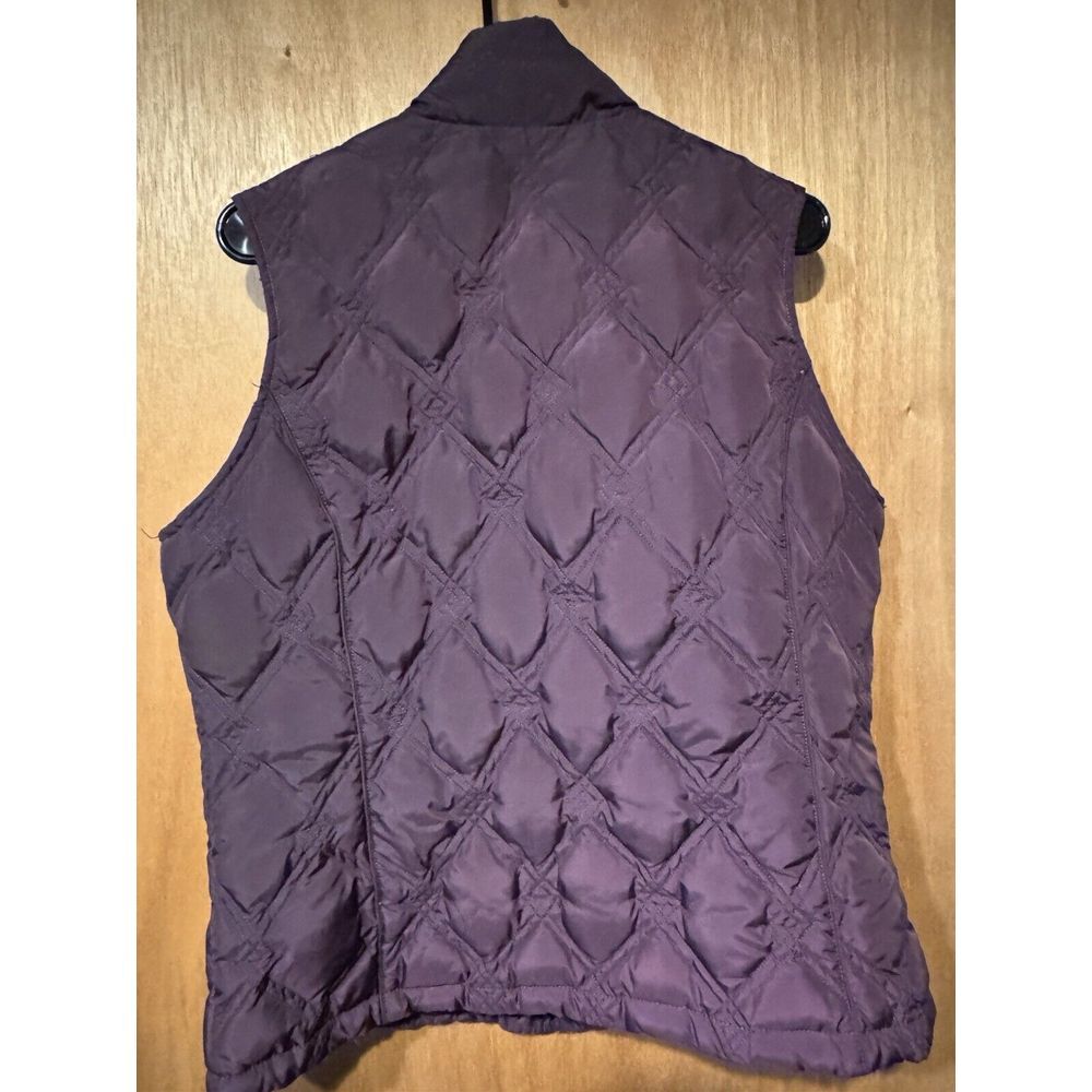 Eddie Bauer Puffer Vest Premium Goose Down Women's Large Purple Violet - Picture 2 of 5